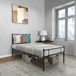 Single/double/king Metal Bed Frame Underbed Storage Space | Single | Black