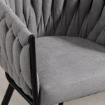 Aneta Fabric Accent Chairs - Set Of 2 | Grey