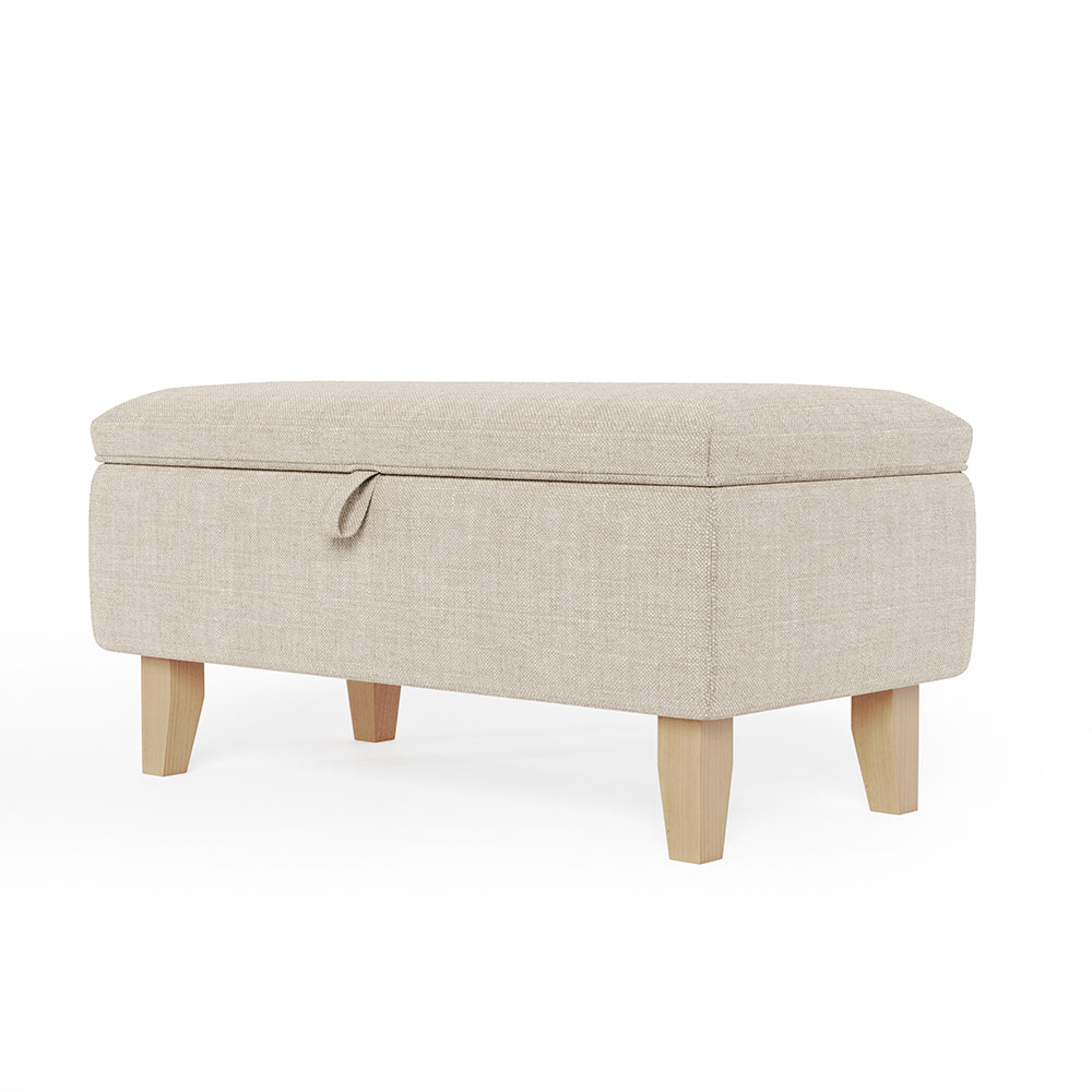 71cm W Linen Upholstered Storage Ottoman Footstool