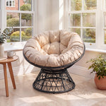 Liora Outdoor Or Indoor Swivel Papasan Chair | Grey