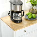 Rubber Wood Top Kitchen Cupboard Side Cabinet Adjustable
