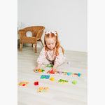 Wooden 1-10 Tile Puzzle, Improves Maths Skills - 20 Pieces