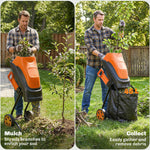 Outsunny 2500w Electric Wood Chipper With 45l Collection Bag