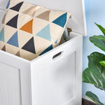 Storage Box Toy Chest Cabinet Unit Organizer Safety Hinges | One Size | White