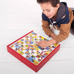 Bigjigs Toys Wooden Games Compendium, Collection Of 4 Classic Games
