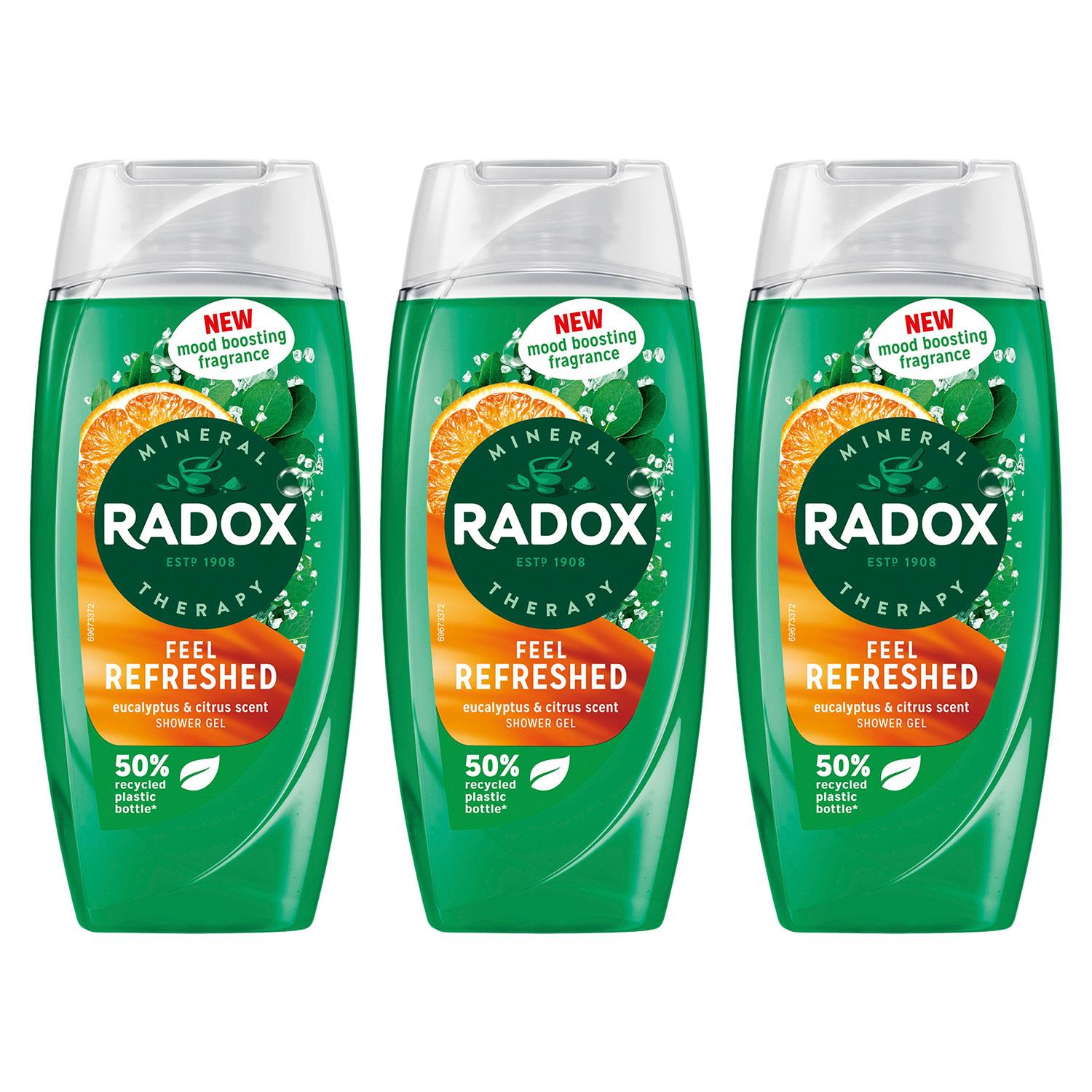 Shower Gel Feel Refreshed With Eucalyptus & Citrus Scent, 225ml, 3pk | 3 | Green