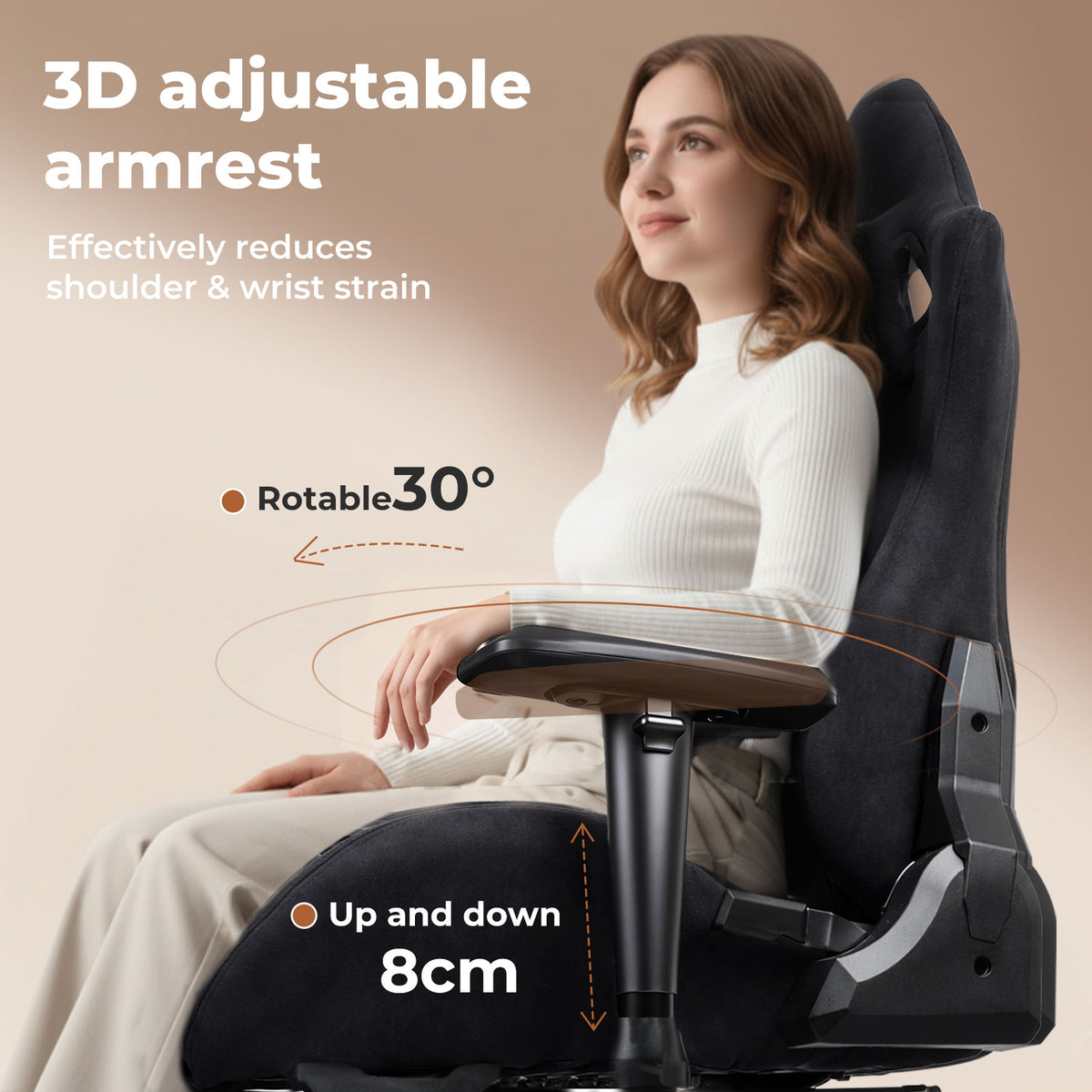 Ergonomic Office Chair 165° Reclining Executive Computer Chair With Spring Seat | Black