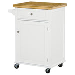Rolling Cart With Drawer, Towel Rail