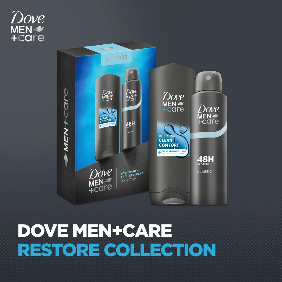 Men+care Restore Duo Gift Set: Full-size Body Wash & Deodorant | Set of 1