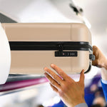 56x45x25cm Large Cabin Carry On Case - Overhead Luggage Suitcase - 4 Spinner Wheels - Abs Hard Shell Cabin Bag | Cabin | Champagne