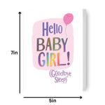 New Baby 'hello Baby Girl! (goodbye Sleep)' Card Official Product