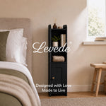 Bathroom Cabinet Slim Corner Storage Adjustable Shelves Pb Mdf | Black