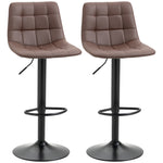 Adjustable Counter Barstools With Footrest | Brown