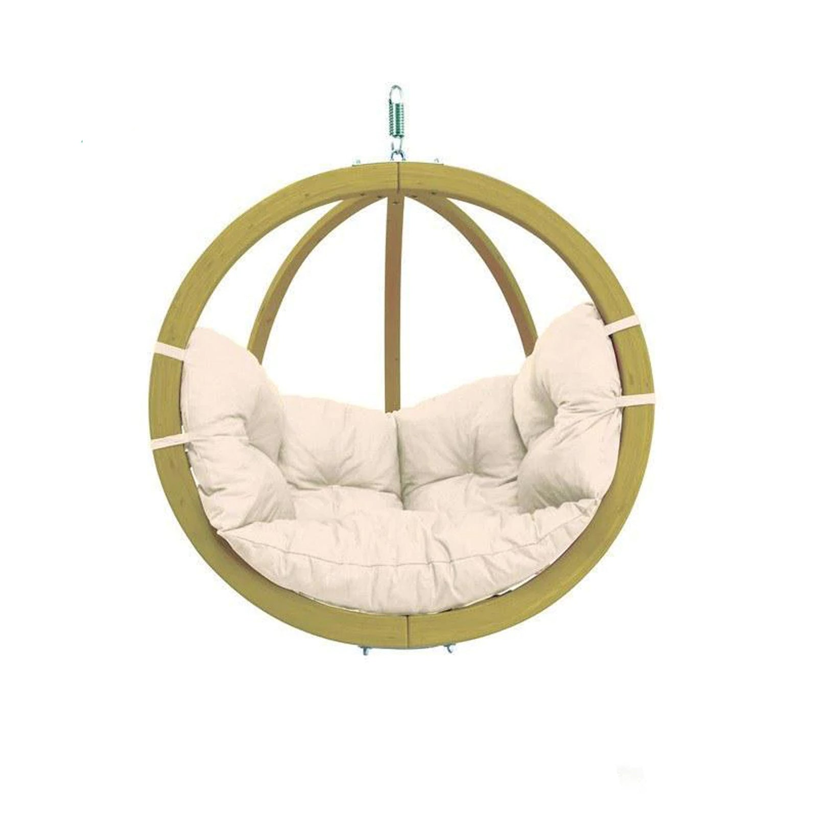 Globo Single Seater Chair Indoor Hanging Set Natura