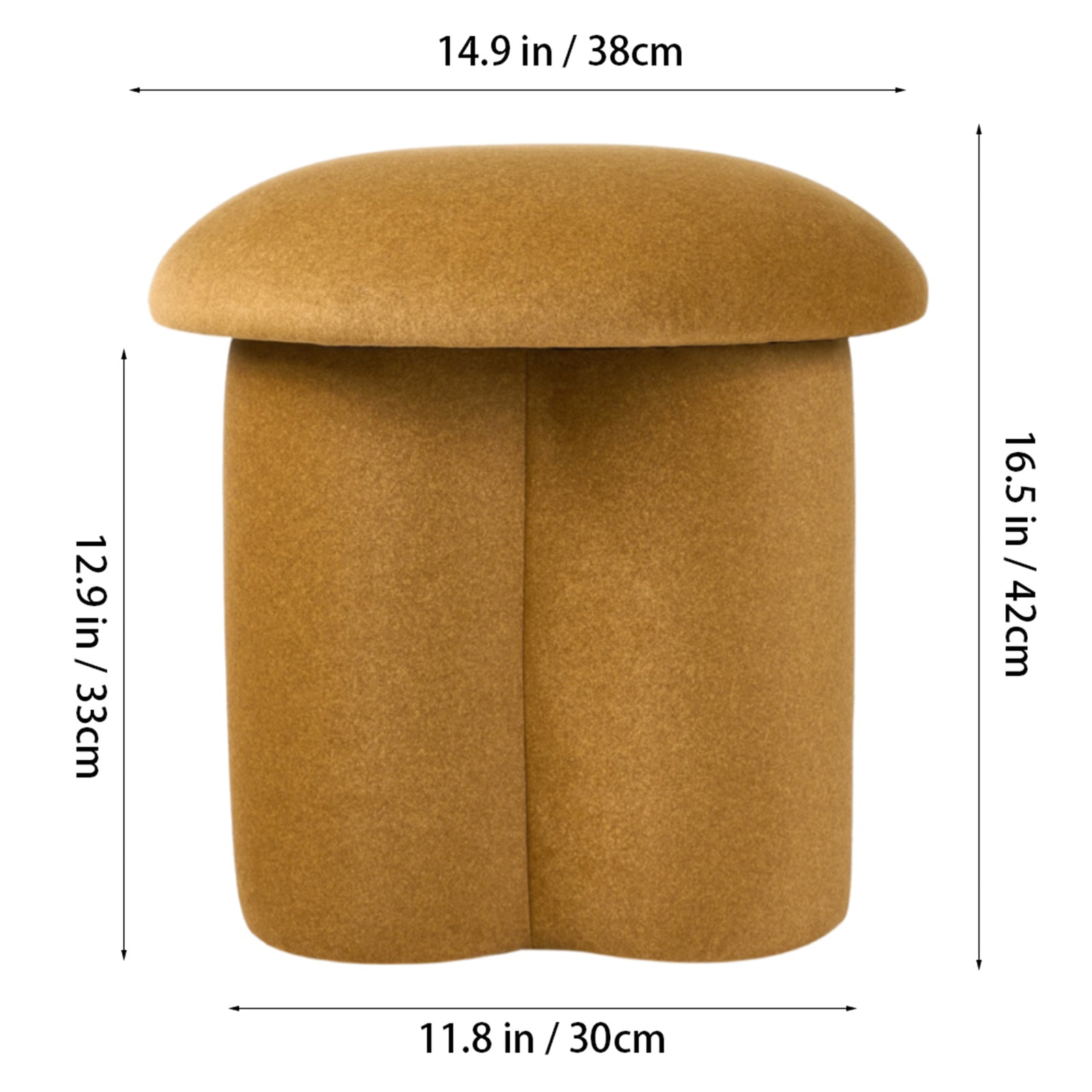 Breeins Modern Mushroom-shaped Upholstered Footstool