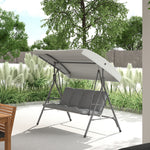 3 Person Porch Swing Chair Outdoor Lounge Bench With Canopy