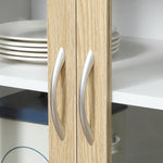 180cm Freestanding Cabinet With Glass Door