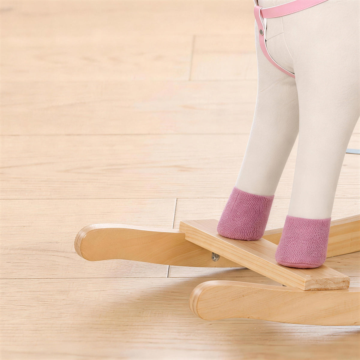 AIYAPLAY Unicorn Rocking Horse With Sound For 1-3 Years, Cream White