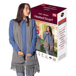 Heated Scarf with Heated Pockets and Rechargeable Battery Pack