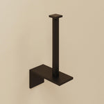 Toilet Roll Holder, Black Matt, Wall-mounted, 9 Cm. Collection Metric