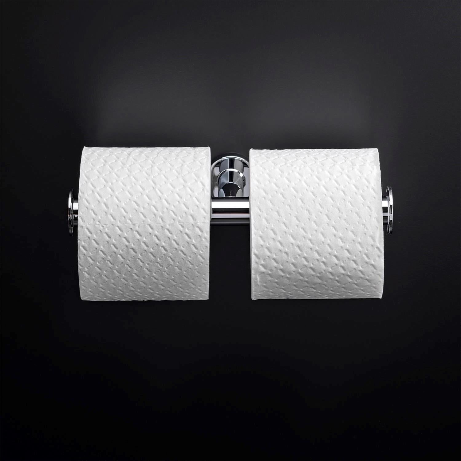 Toilet Roll Holder With Lid 24,5cm, Silver, Architect S+ Collection