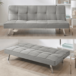 Click Clack Linen Blend Sofa Bed - 3 Seater | Grey