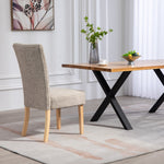 Set Of 2 Pienza Fabric Dining Chairs | Brown