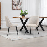 Set Of 2 Morandi Fabric Dining Chairs | Brown