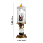 Christmas Led Candle Ornament With Santa Claus Design – Festive Holiday Decoration