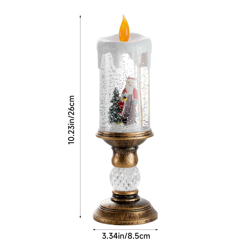 Christmas Led Candle Ornament With Santa Claus Design – Festive Holiday Decoration