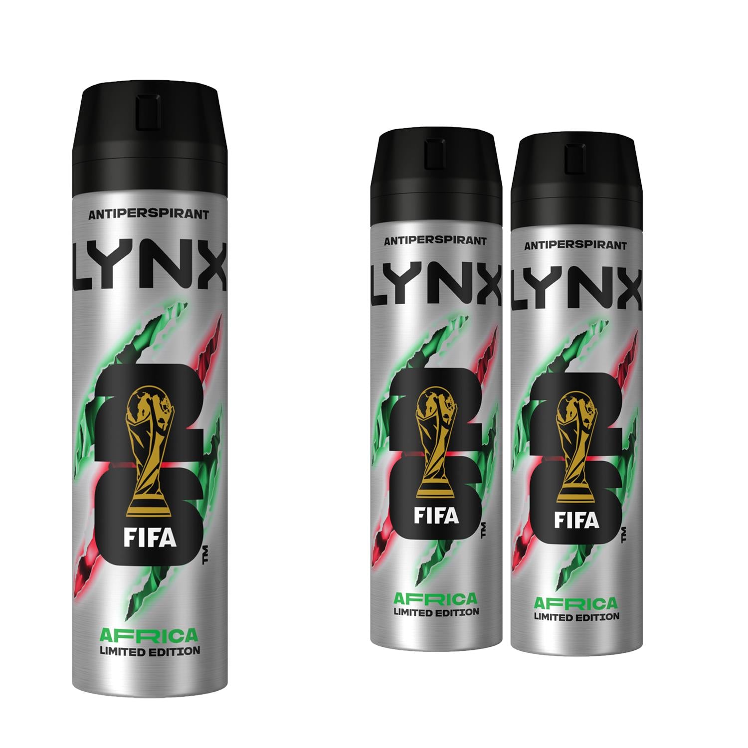 Limited Edition Fifa Africa Anti-perspirant Aerosol Deo Spray 200ml, 3 Pk