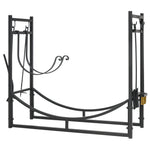 Firewood Stand W/ 4-pc Tools Set, Black