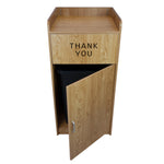 Wooden Litter Bin & Tray Stand | Light Oak
