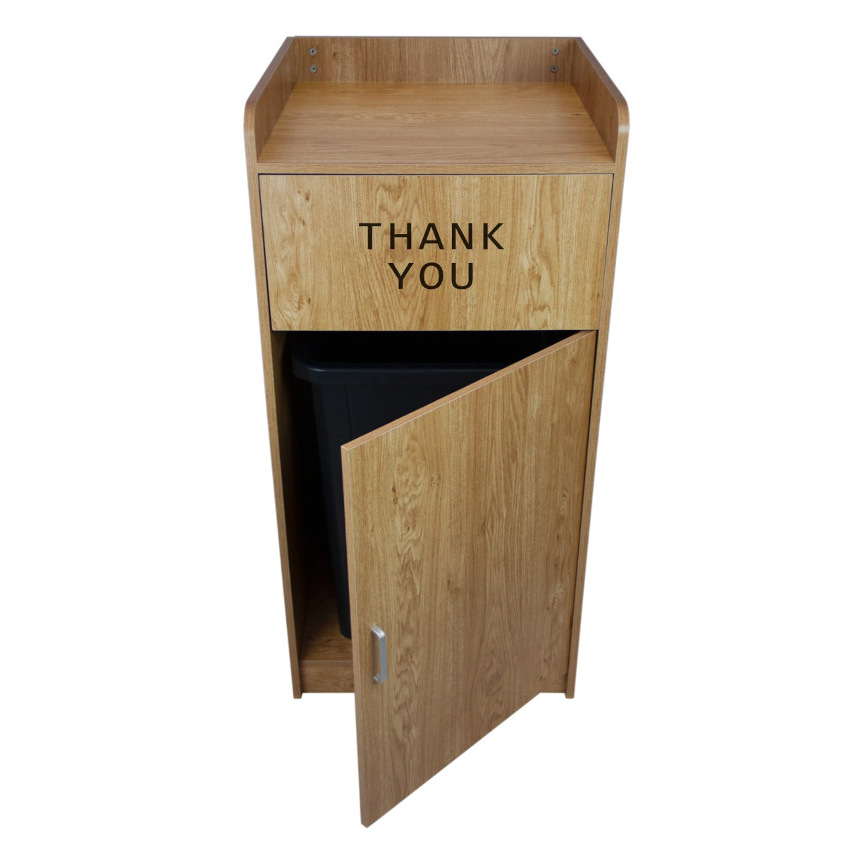 Wooden Litter Bin & Tray Stand | Light Oak