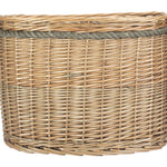 Wicker Oval Rope Handled Log Basket | Small | Brown