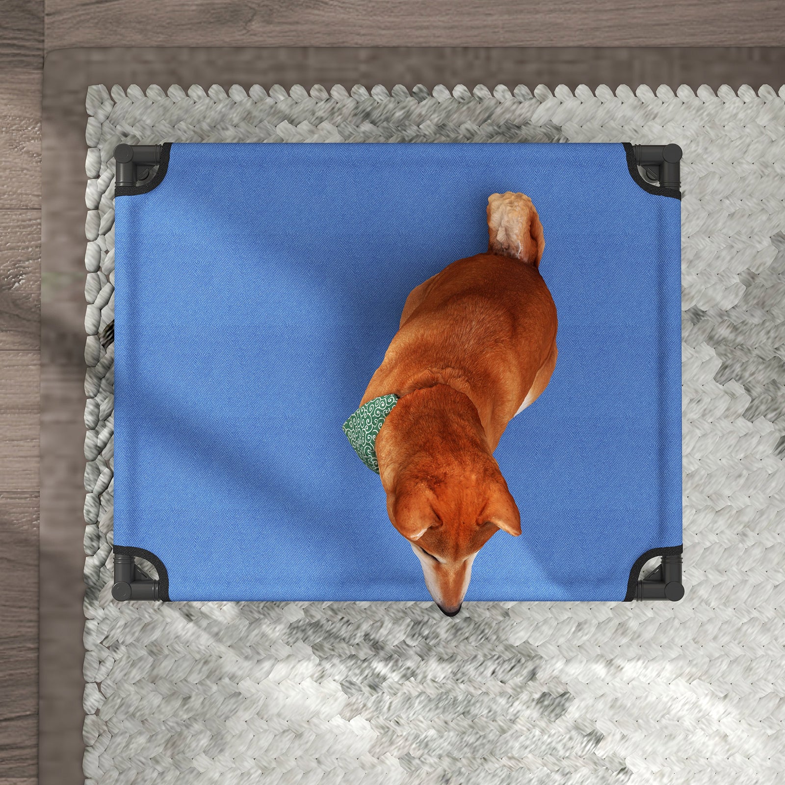Pawhut Elevated Pet Bed Cool Cot Dog Sleep Folding Indoor Outdoor Camping 76lcm