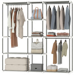HOMCOM Open Portable Wardrobe, Clothes Rack With 8 Shelves