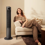 Elevate Smart Tower Fan With 12 Speeds And Remote Control | Grey