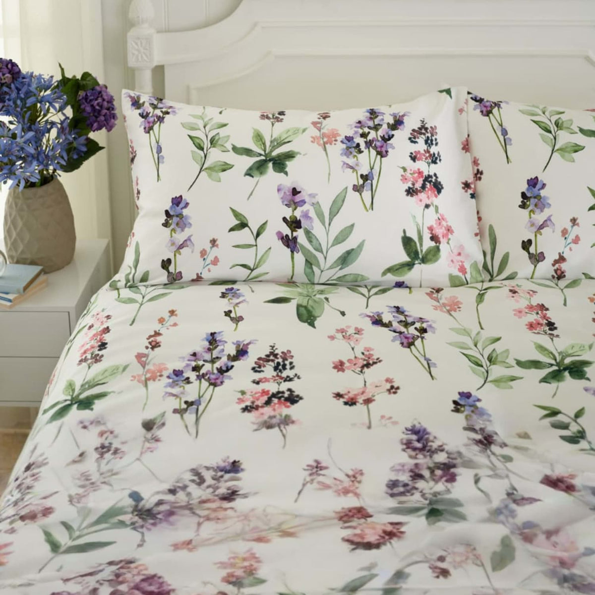 Cottage Garden Cotton Printed Duvet Cover Set | King | Multi