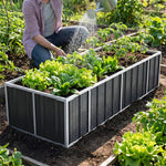 120/160/240cm W X 80cm D X 45cm H Anthracite Grey Raised Garden Bed Galvanized Raised Garden Bed Outdoor Heightened Steel Metal Planter Box | Large