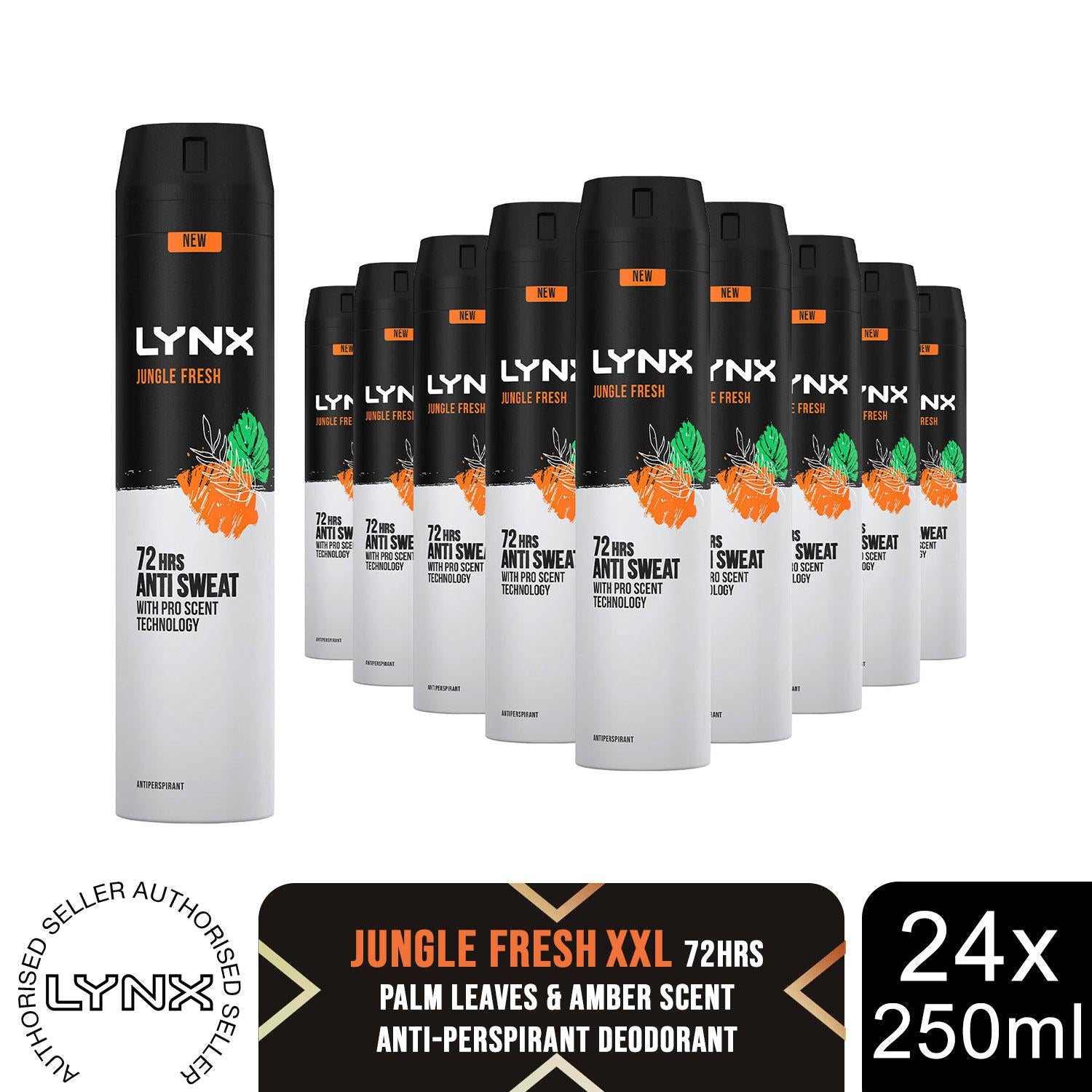 Xxl Jungle Fresh Antiperspirant 72h Sweat Protection Deodorant 250ml, 24 Pack | Set of 24