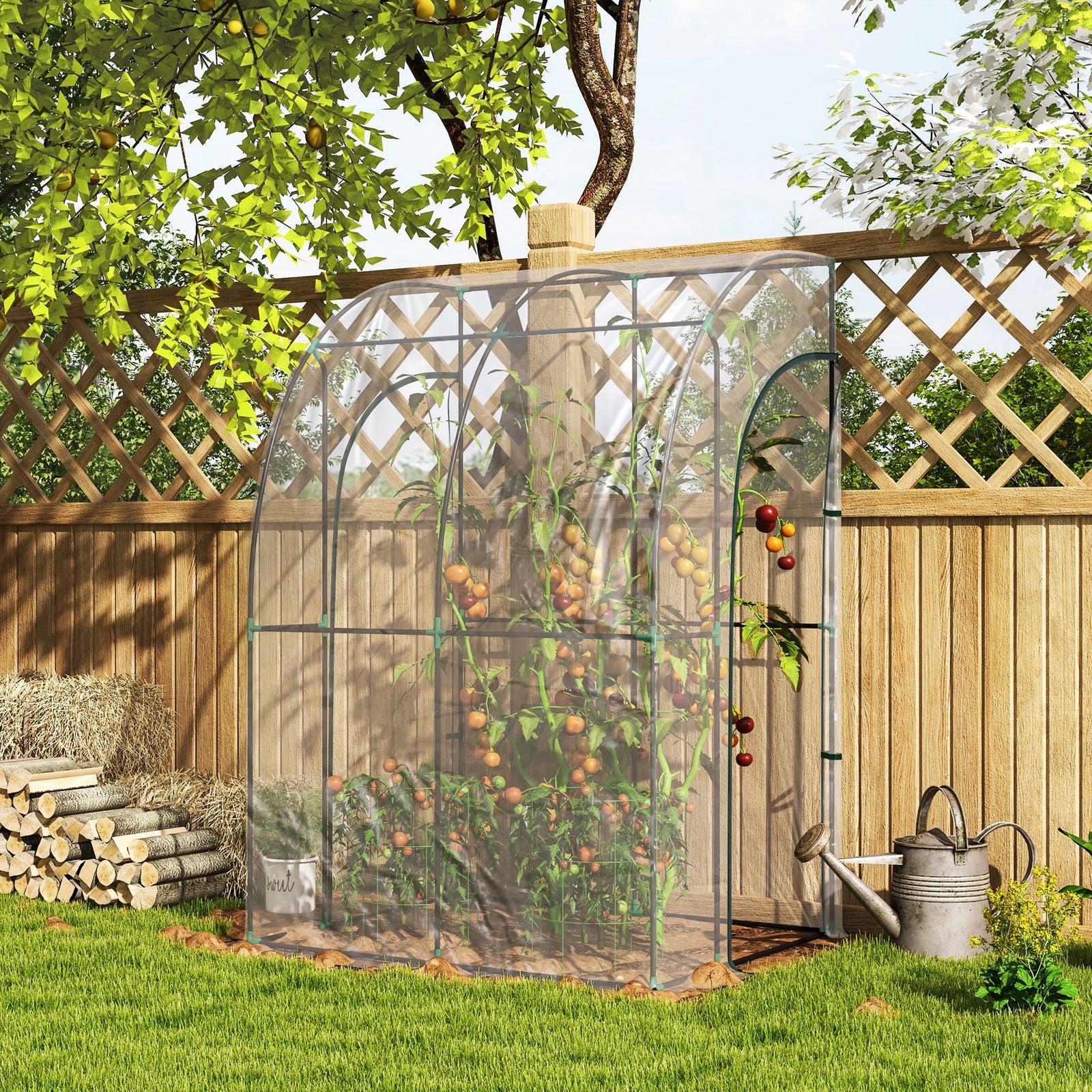 143x118x212cm Walk-in Lean-to Greenhouse