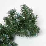 HOMESCAPES Green Snow Dusted Foliage Christmas Garland, 182 Cm