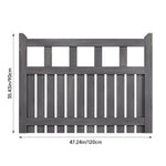 120cm W X90cm H Outdoor Wooden Garden Gate Fence Door | 120cm x 90cm | Grey