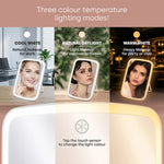 Livivo Freestanding Led Cosmetic Mirror Rechargeable - 3 Lighting Modes Adjustable Makeup Mirror
