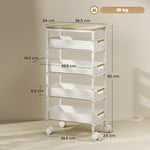 Kitchen Storage Trolley, Utility Cart | White
