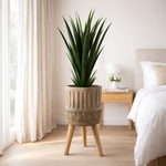 Ridged Composite Planter With Stand