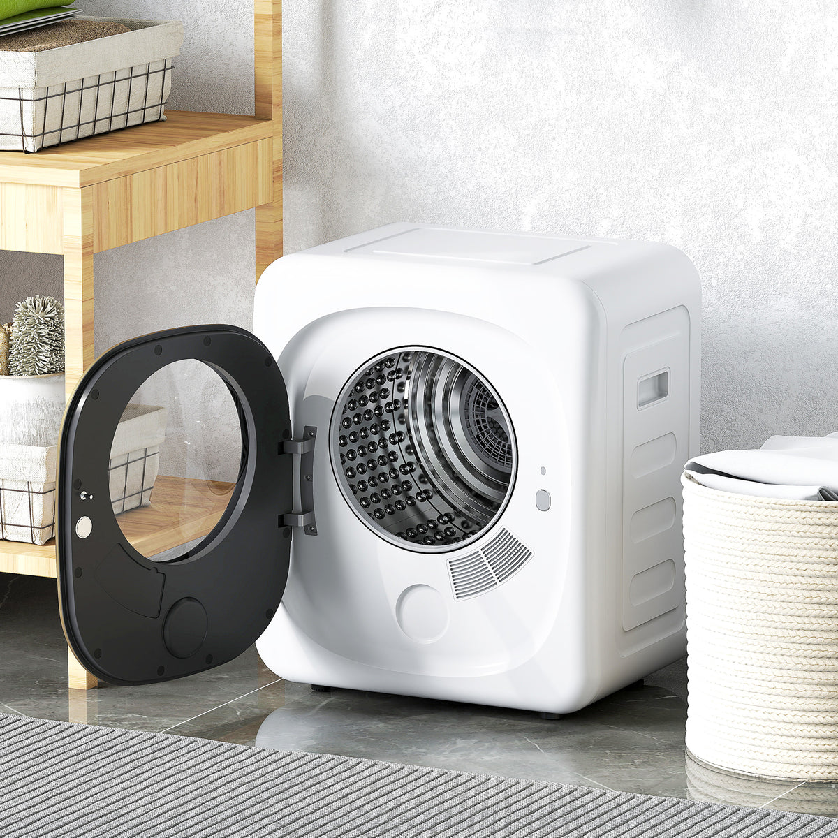Compact Dryer Machine With 5 Modes, 4kg Small Tumble Dryer | White