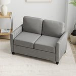 Modern 2 Seater Sofa With Spring Cushion, Back Pillow | Dove Gray