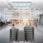 Medium 25" Hard Shell Bubble Design Check-in Suitcase Hold Luggage Bag 20kg+ | Medium | Anthracite